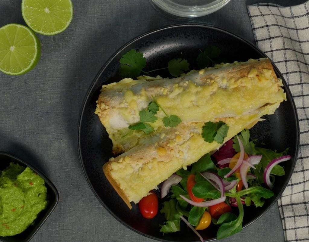 Enchiladas med strimlad fläskytterfilé